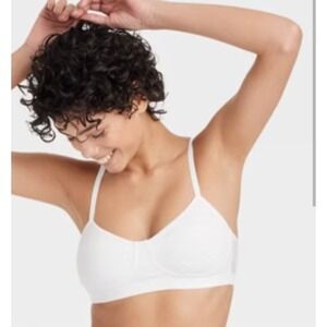 Colsie Women's Balletcore Bralette bra White Size XS